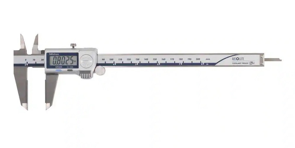 MITUTOYO 500-752-20 Electronic Caliper: 0 to 6″, 0.0005″ Resolution, IP67