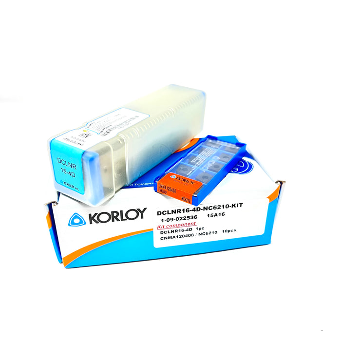KORLOY | Turning Kit | DCLNR16-4D | CNMA432 NC6210