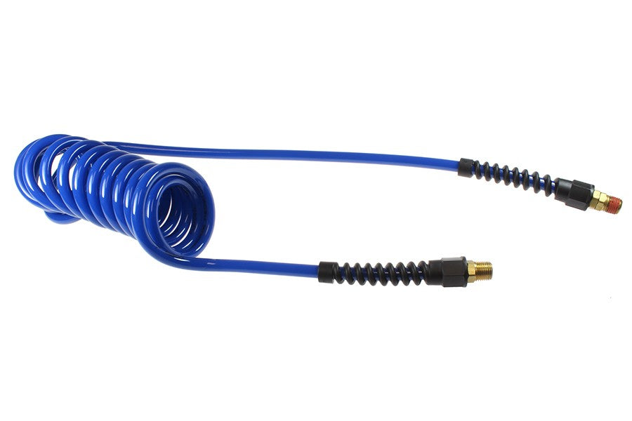 FLEXEEL Reinforced Polyurethane Air Hose with Reusable Strain Relief  Fitting - Blue